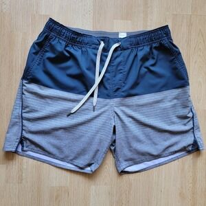 Vuori Men's Kore Shorts 6" Lined Teal Gray Size L